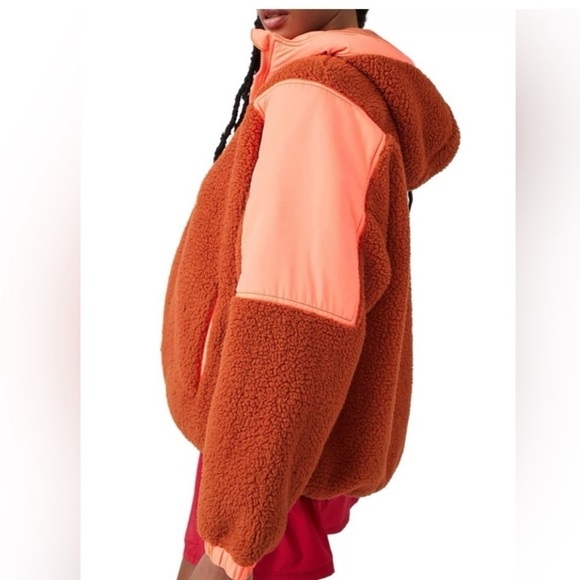 Free People popover Movement Lead the Pack Pullover small neon coral NWOT - Picture 10 of 10